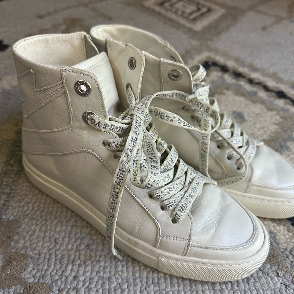 Zadig & Voltaire Hi Flash sneakers - pearl white size 37